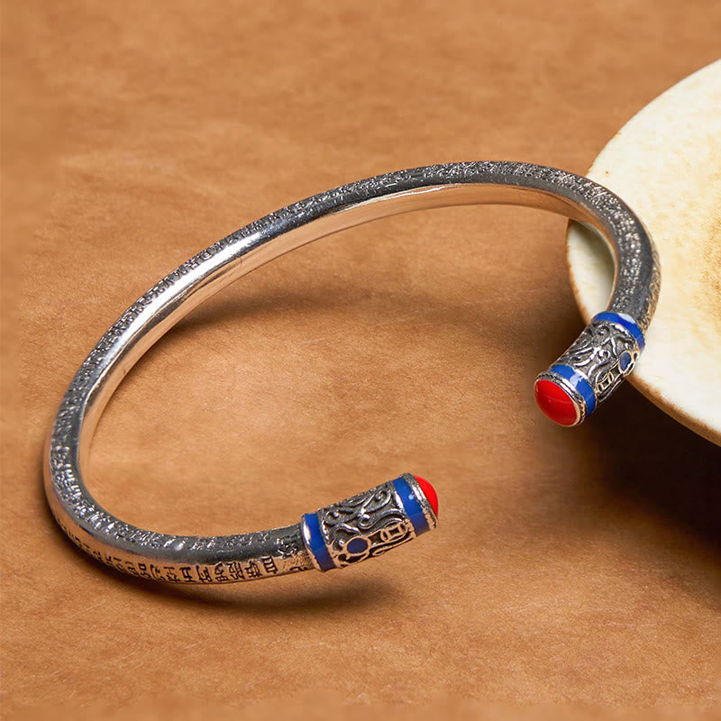 KarmaRipple's Heart Sutra Carved Bronze Coins Balancing Bracelet Bangle p1