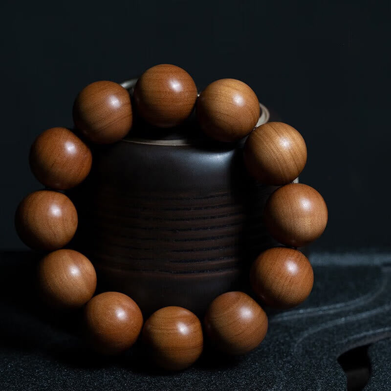 KarmaRipple's Mysore Sandalwood Wood Bead Balancing Mala Bracelet p1