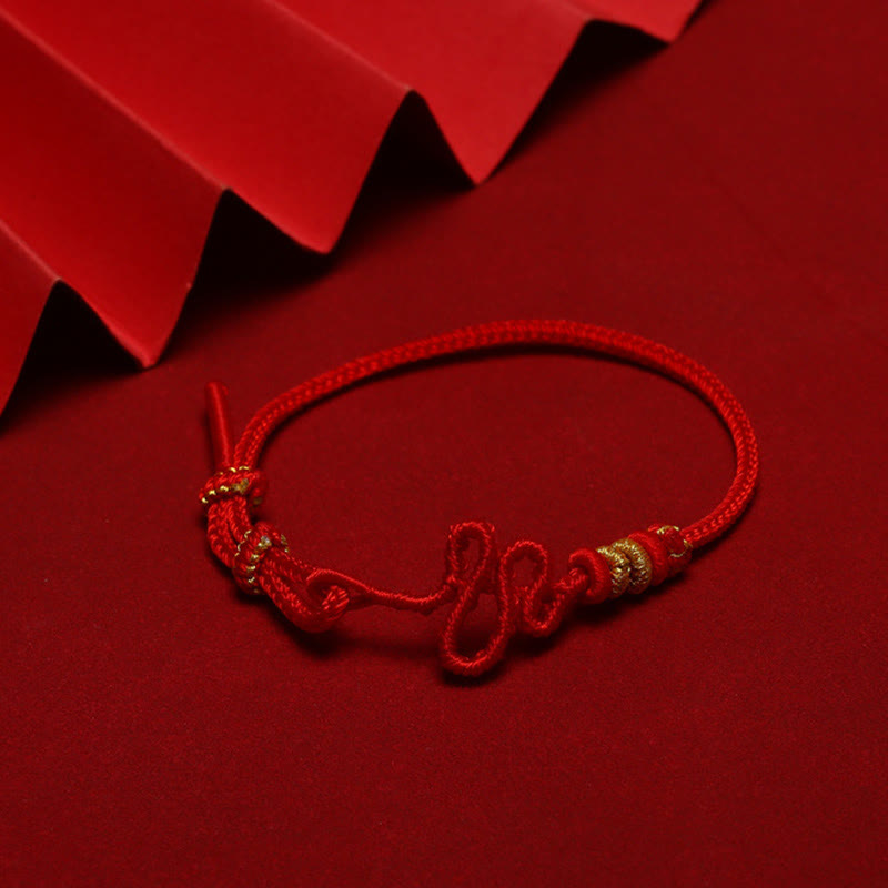 KarmaRipple's Red String Snake Weave Year Of The Snake Protection Woven Bracelet p1