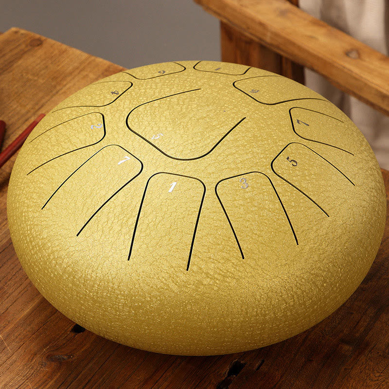 KarmaRipple's Steel Tongue Drum Sound Balancing Mindfulness Meditation Yoga Drum Kit 11 Note 8 Inch p1