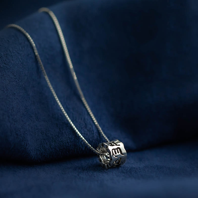 KarmaRipple's 925 Sterling Silver Tibetan Om Mani Padme Hum Engraved Love Focus Pendant Necklace p1