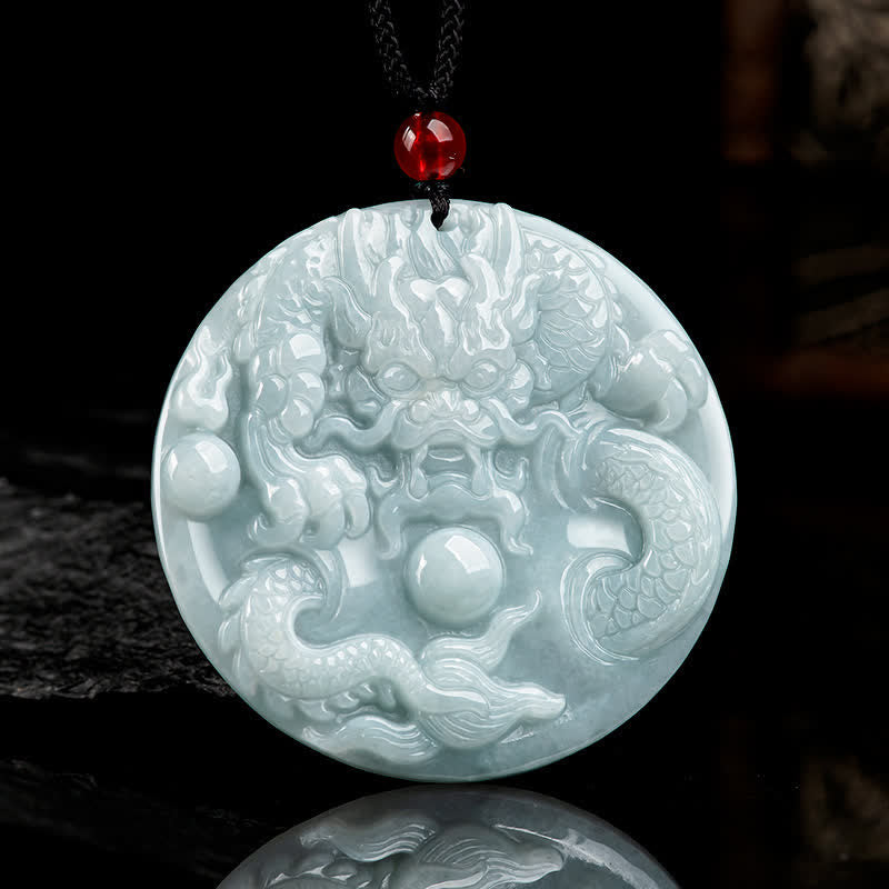 KarmaRipple's ???A Flash Sale- Chinese Zodiac Dragon Jade Success Amulet String Pendant p1