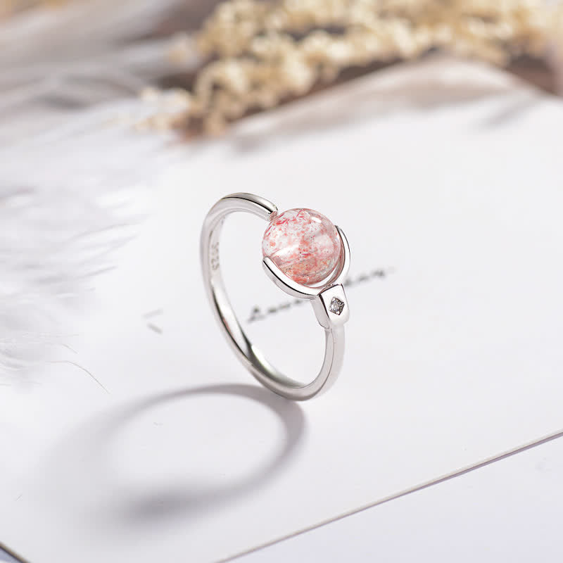 KarmaRipple's Pink Gemstone Soothing Rotation Ring p1