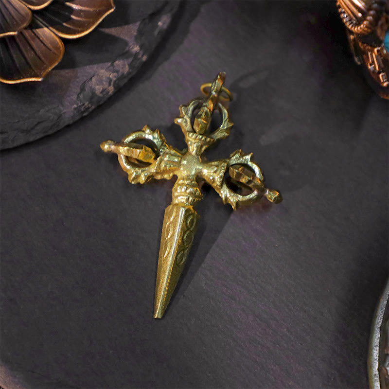 KarmaRipple's Nepal Handmade Double Dorje Bronze Enlightenment Strength Vajra p1