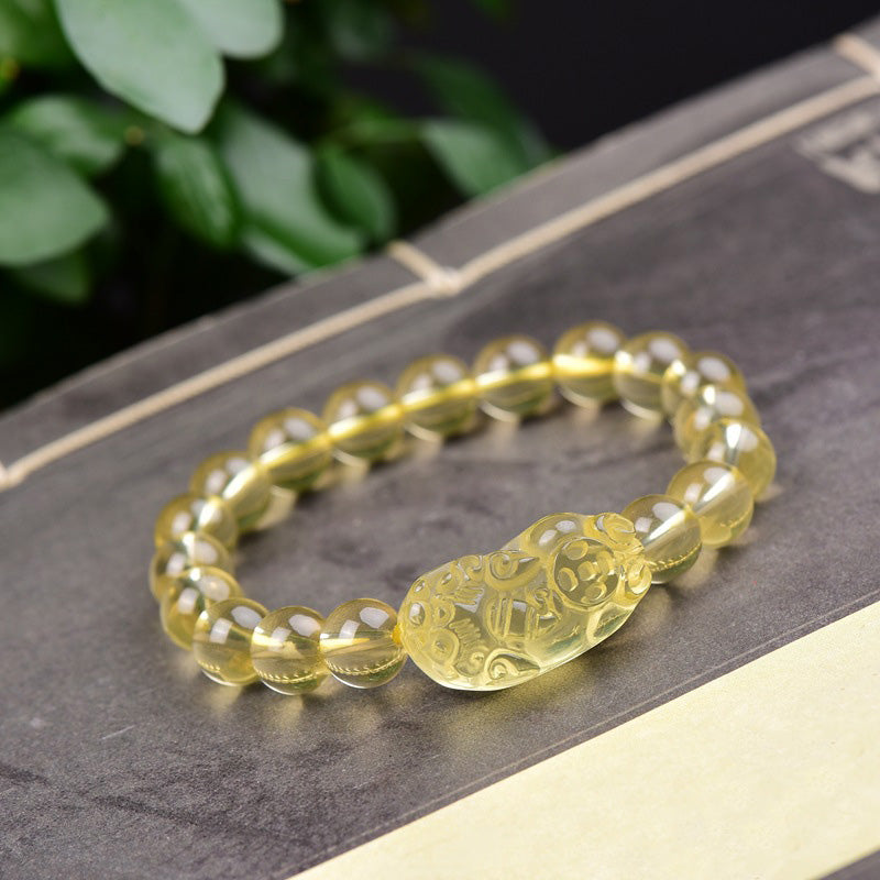KarmaRipple's FengShui Citrine PiXiu Wealth Bracelet p1