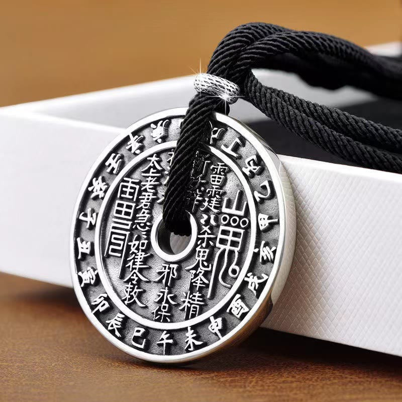 KarmaRipple's Mountain Ghosts Spend Money Bagua Design Bronze Coin Balance Pendant Necklace p1