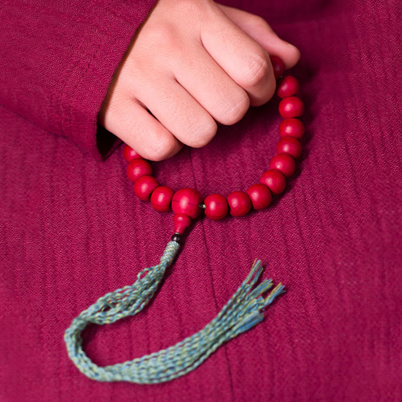 KarmaRipple's Abelia Biflora Wood Warding Off Evil Spirits Wrist Mala p1