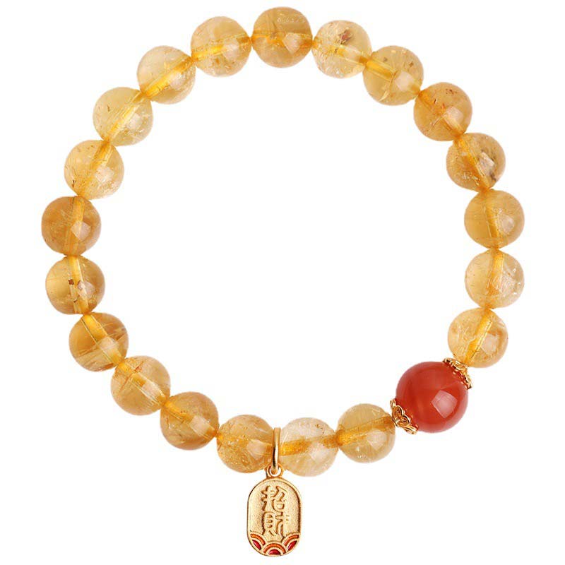 KarmaRipple's Citrine Red Agate Fortune Talisman Bracelet p11