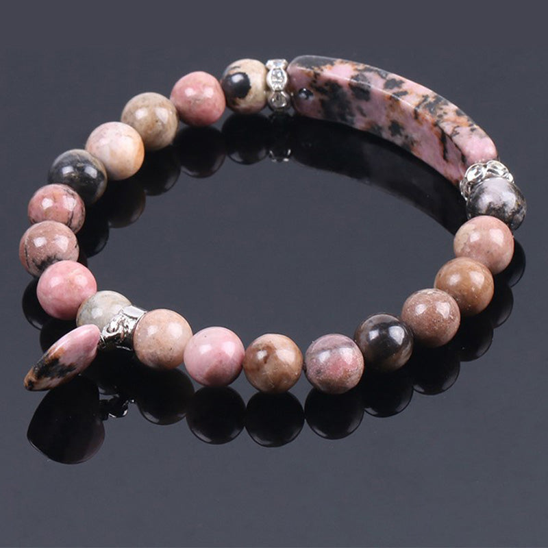KarmaRipple's Rhodonite Love Heart Balancing Beadwork Bracelet p4