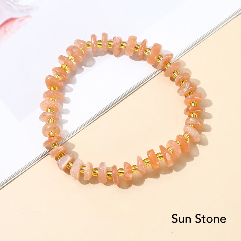KarmaRipple's Authentic Irregular Shape Stone Gemstone Meditation Balance Bracelet p9
