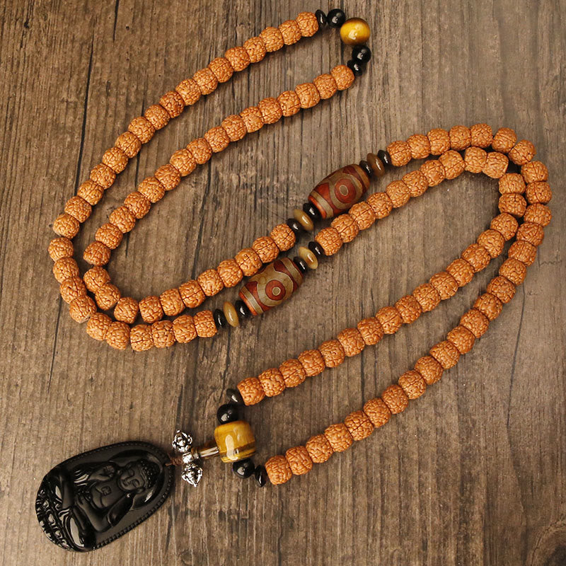 KarmaRipple's Tibet 108 Mala Beadwork Rudraksha Bodhi Seed Chinese Zodiac Natal Buddha Wealth Talisman Bracelet p20