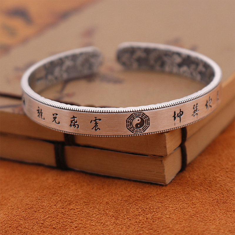 KarmaRipple's 999 Sterling Silver Bagua Yin Yang Balance Bracelet p6