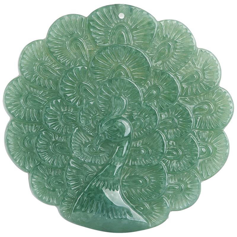 KarmaRipple's Authentic Jade Peacock Fortune Prosperity Pendant Necklace p11