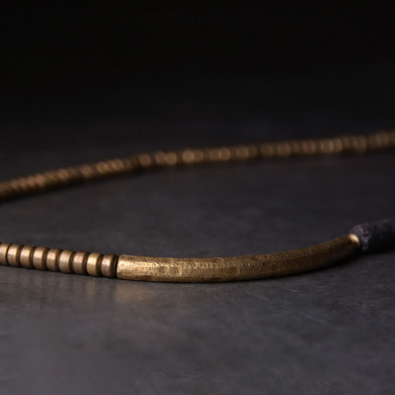 KarmaRipple's Vintage Lava Rock Bronze Beadwork Multi-layered Wrap Bracelet p13