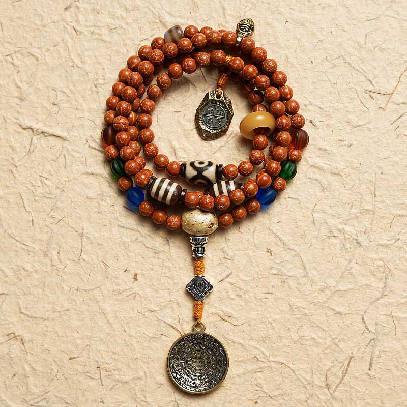 KarmaRipple's Tibet Bodhi Seed 108 Mala Beadwork Wisdom Peace Bracelet Pendant p4
