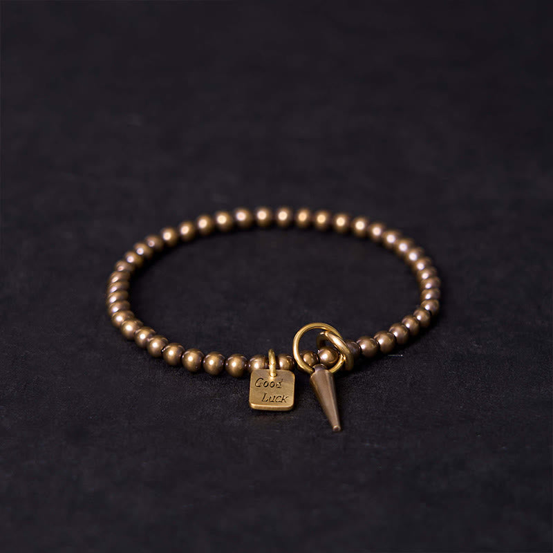 KarmaRipple's Vintage Bronze Brass Beadwork Fortune Balance Bracelet p13