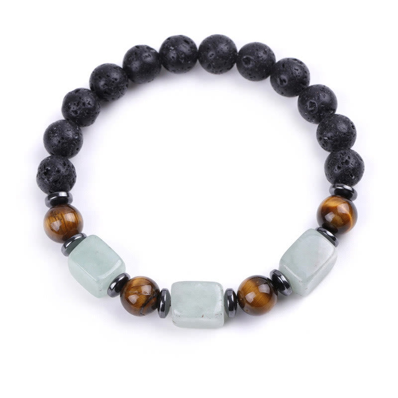 KarmaRipple's Various Crystals Lava Rock Calm Bracelet p30