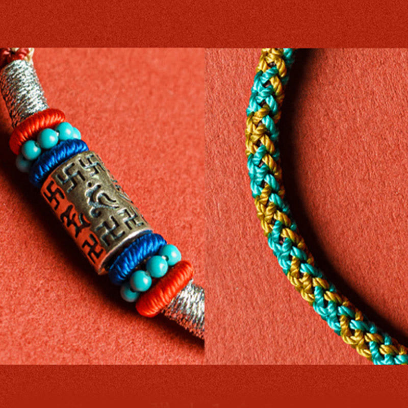 KarmaRipple's Colorful String Six True Words 925 Silver Focus Bracelet p4