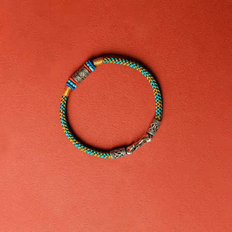 KarmaRipple's Colorful String Six True Words 925 Silver Focus Bracelet p5