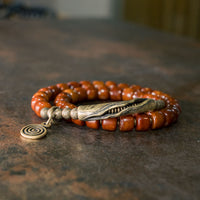 KarmaRipple's Yak Bone Bronze Double Wrap Balance Bracelet