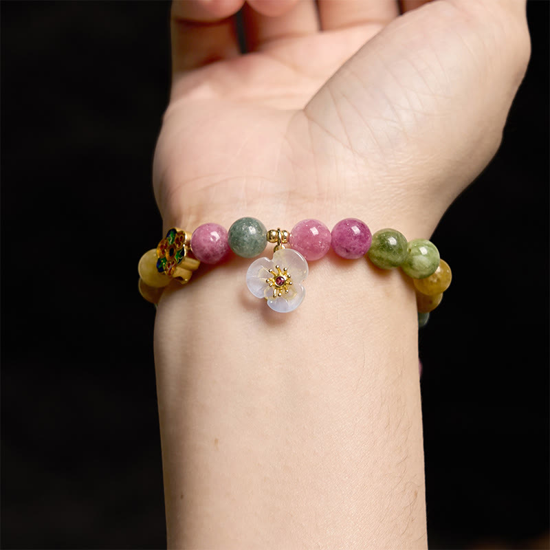 KarmaRipple's Tourmaline Wisdom Flower Bracelet p4