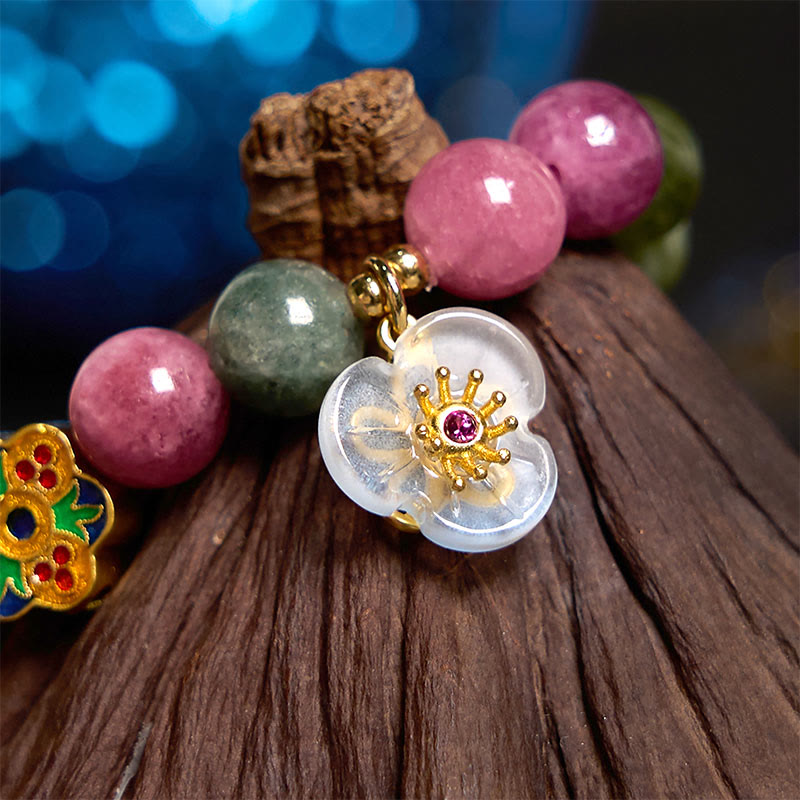 KarmaRipple's Tourmaline Wisdom Flower Bracelet p1