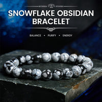 KarmaRipple's Snowflake Obsidian Balance Bracelet