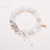 KarmaRipple's Ivory Gemstone Ivory Jade Bead Snake Fortune Bracelet