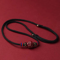 KarmaRipple's Cinnabar Chinese Zodiac Black String Blessing Pendant Pendants