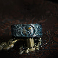 KarmaRipple's 999 Sterling Silver Yin Yang Balance Ring