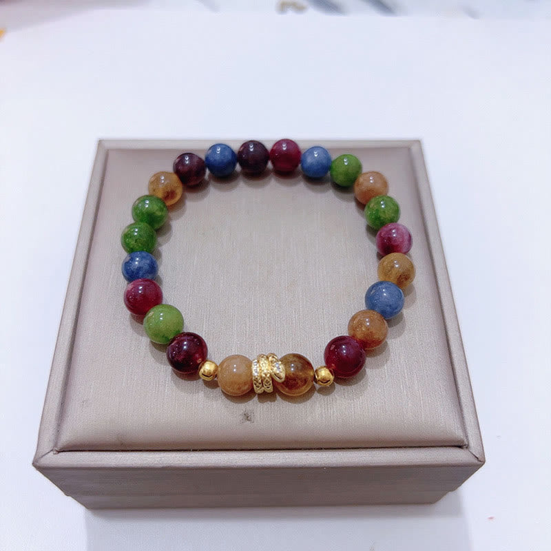 KarmaRipple's Tourmaline Gold Plated Bronze Year of the Snake Love Bracelet p3