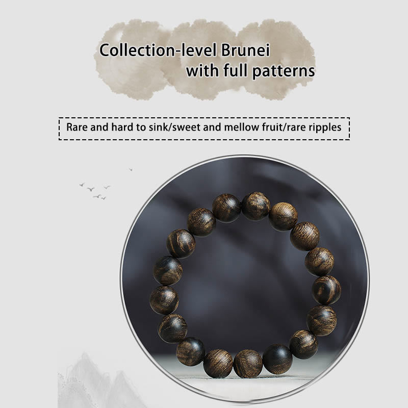 KarmaRipple's Rare Brunei Agarwood Water Ripple Pattern Peace Calm Bracelet p8