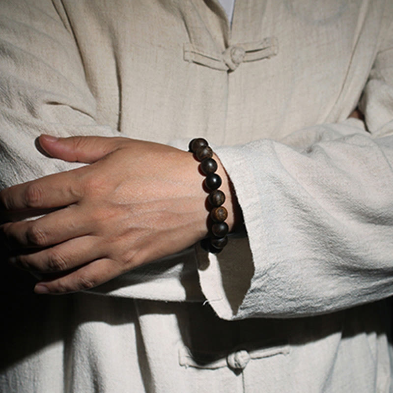 KarmaRipple's Rare Brunei Agarwood Water Ripple Pattern Peace Calm Bracelet p14