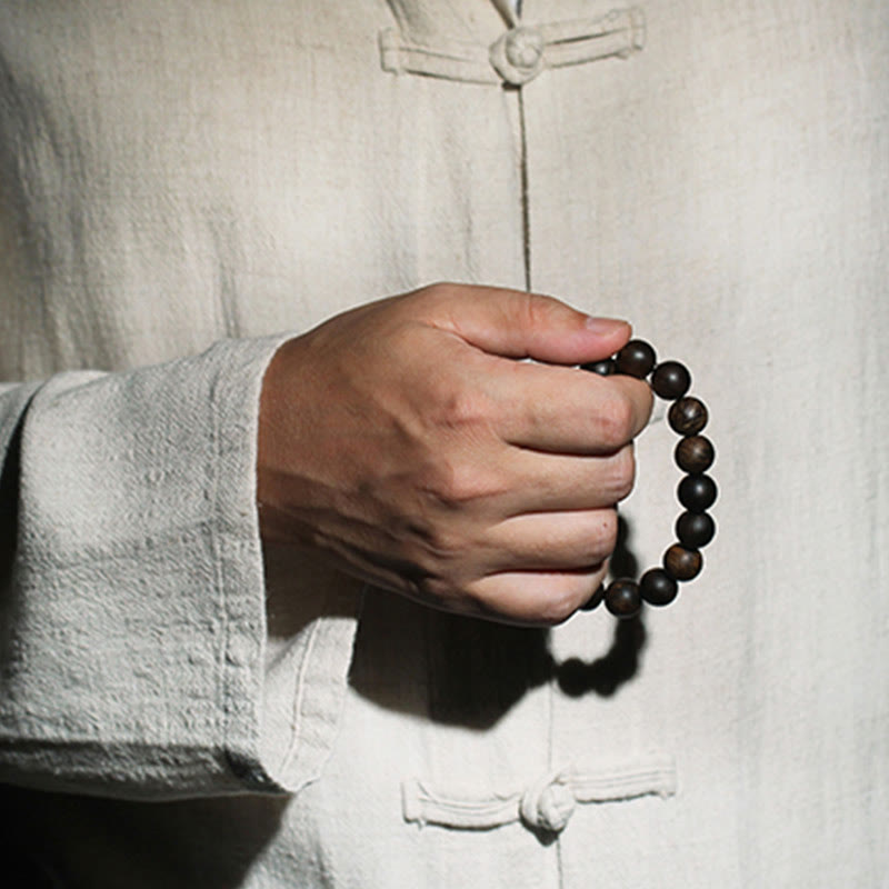 KarmaRipple's Rare Brunei Agarwood Water Ripple Pattern Peace Calm Bracelet p13