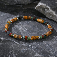 KarmaRipple's Authentic Stone Picture Jasper Turquoise Hematite Positive Bracelet