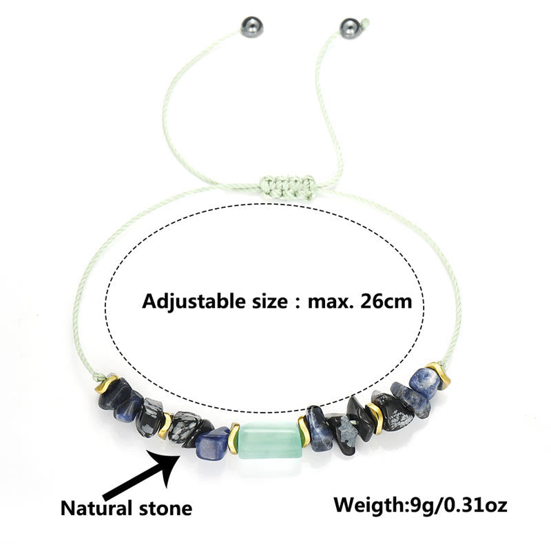 KarmaRipple's New Job Green Aventurine Sodalite Snowflake Obsidian Energy Bracelet p14