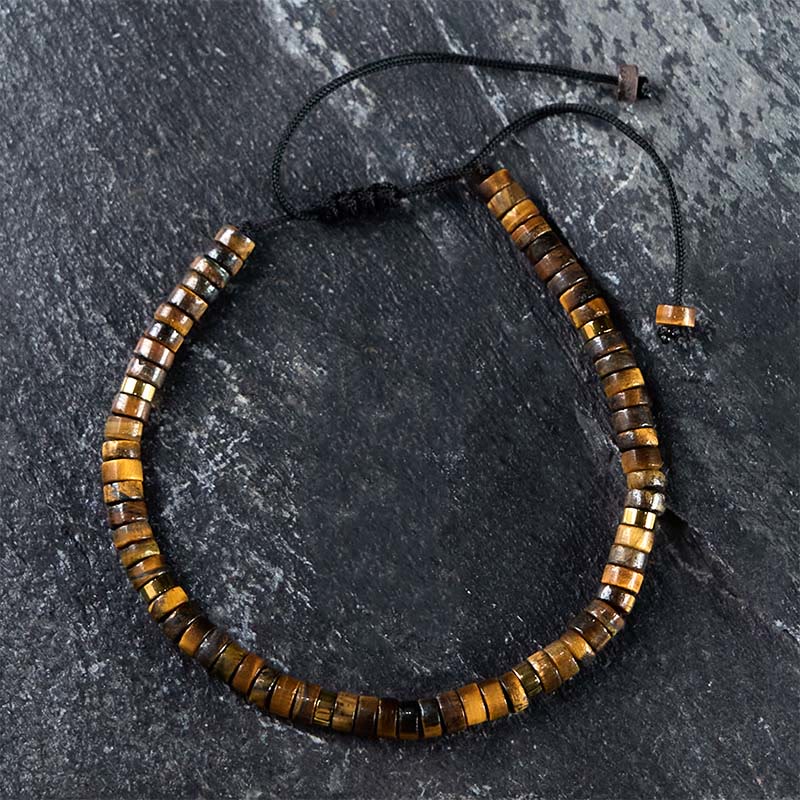KarmaRipple's Authentic Tiger Eye Spacer Bead Courage Bracelet p1