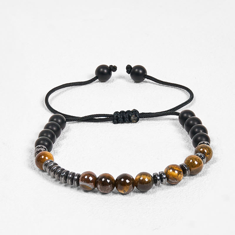 KarmaRipple's 3Pcs Tiger Eye Lava Rock Protection Bracelet Set p13