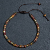 KarmaRipple's Rhodonite Balancing Relationships Spacer Bead Bracelet
