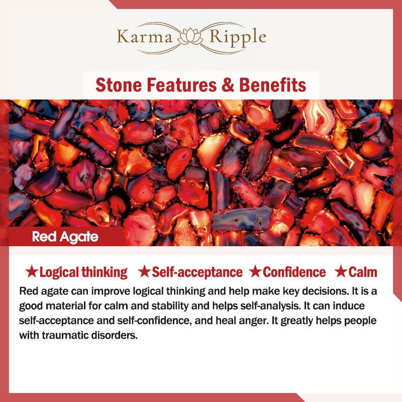 KarmaRipple's Year of the Dragon Red Agate Green Aventurine Peace Buckle Fu Character Fortunate Fortune Bracelet p20