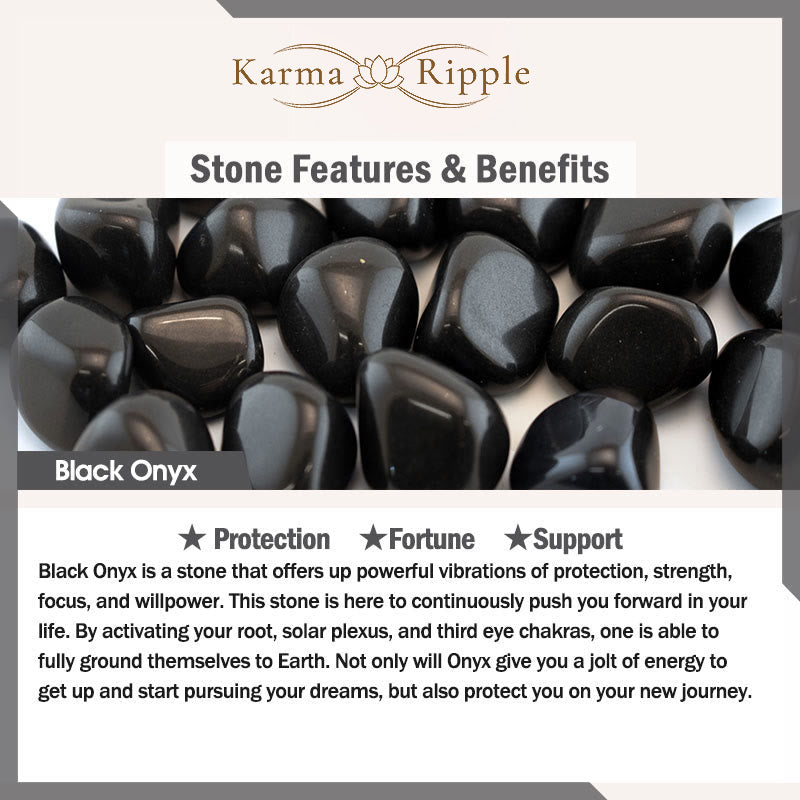 KarmaRipple's Red Agate Black Onyx Bead Bronze Year Of The Snake Fu Character Om Mani Padme Hum Happiness Bracelet p12