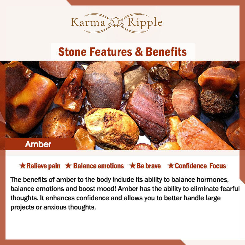 KarmaRipple's Authentic Aquamarine Amber Beadwork Serenity Balancing Bracelet p15