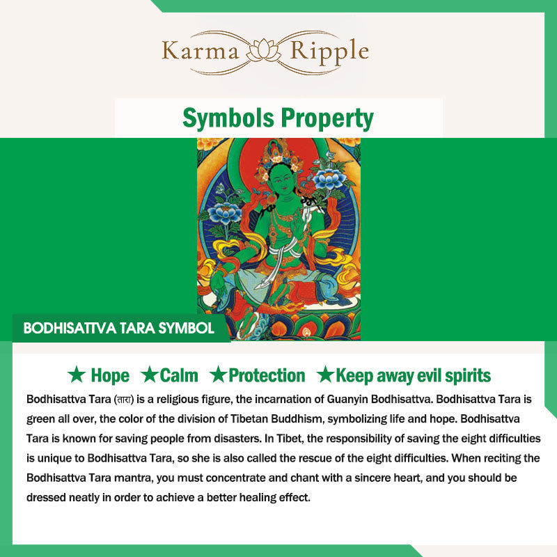 KarmaRipple's Tibetan Green Tara Buddha Gold Plated Liuli Gemstone Protection Pendant Necklace p8