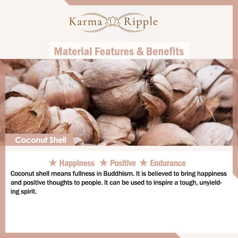 KarmaRipple's Tibetan Coconut Shell Beadwork Engraved Om Mani Padme Hum Mantra Happiness Bracelet p10