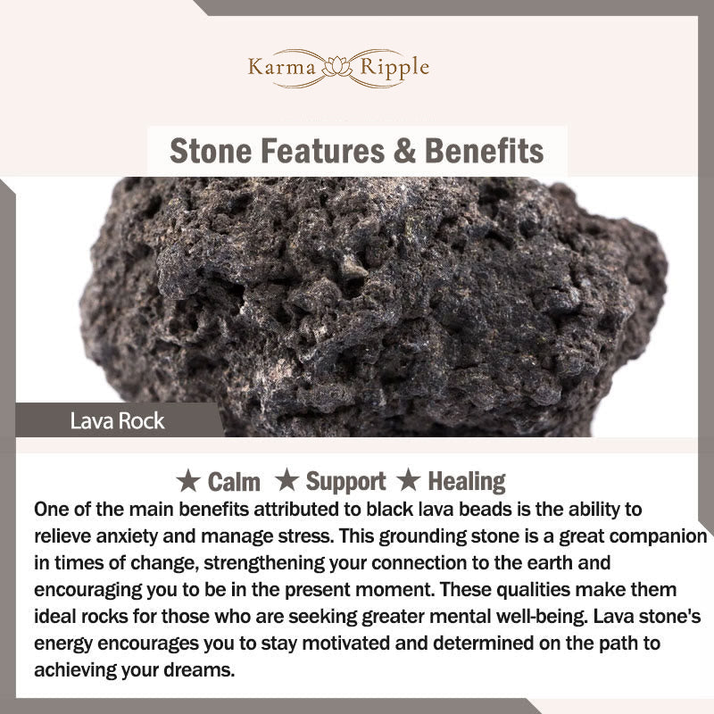 KarmaRipple's Lava Rock Stone Bronze Balance Cuff Bracelet Bangle p25