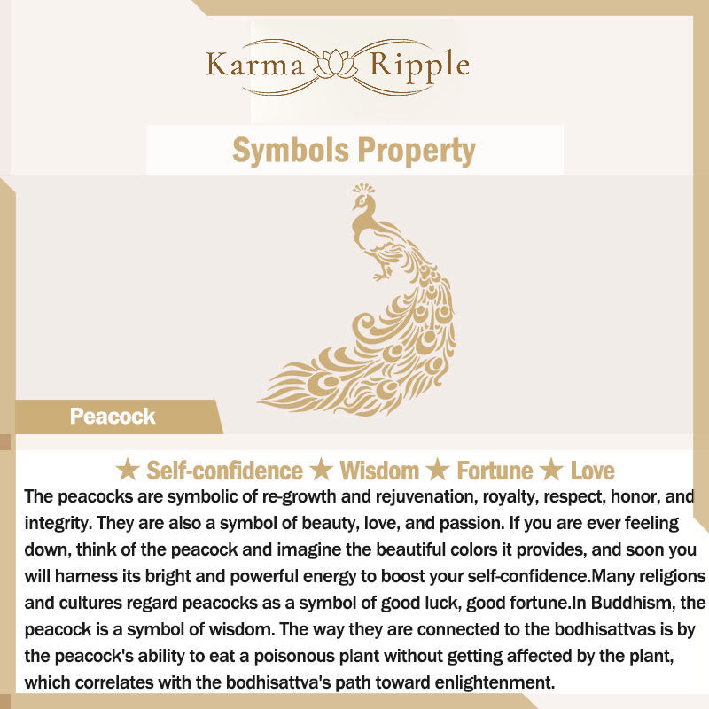 KarmaRipple's Ivory Jade Peacock Bronze Blessing Pendant Necklace p7