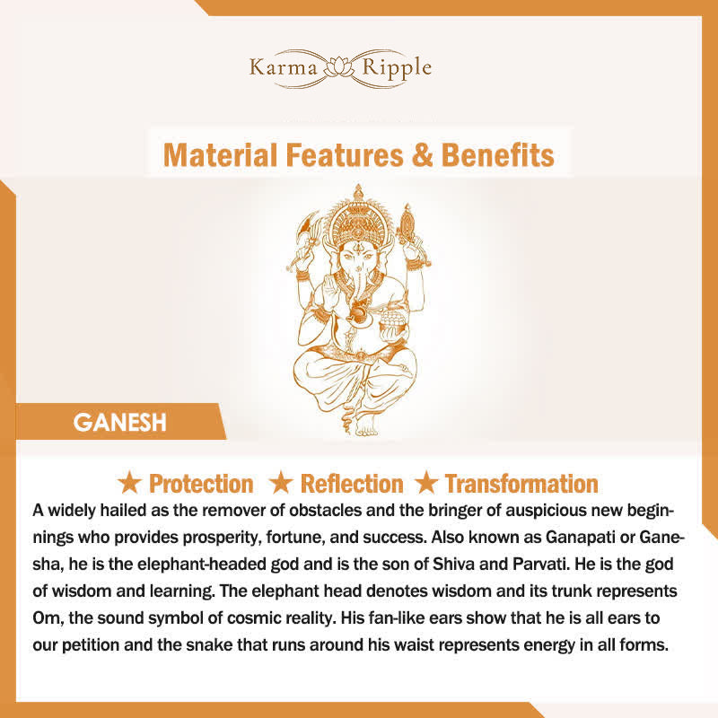 KarmaRipple's Pure Tin Ganesh Ganpati Elephant Protection Amulet Pendant Necklace p5