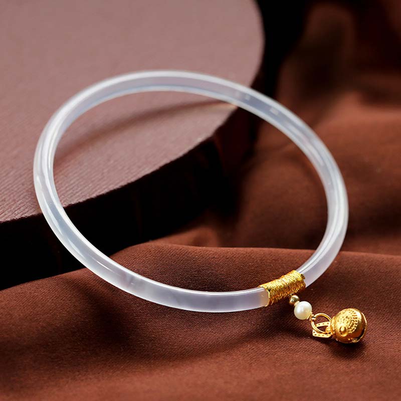 KarmaRipple's Authentic Cyan Ivory Jade Success Bracelet p8