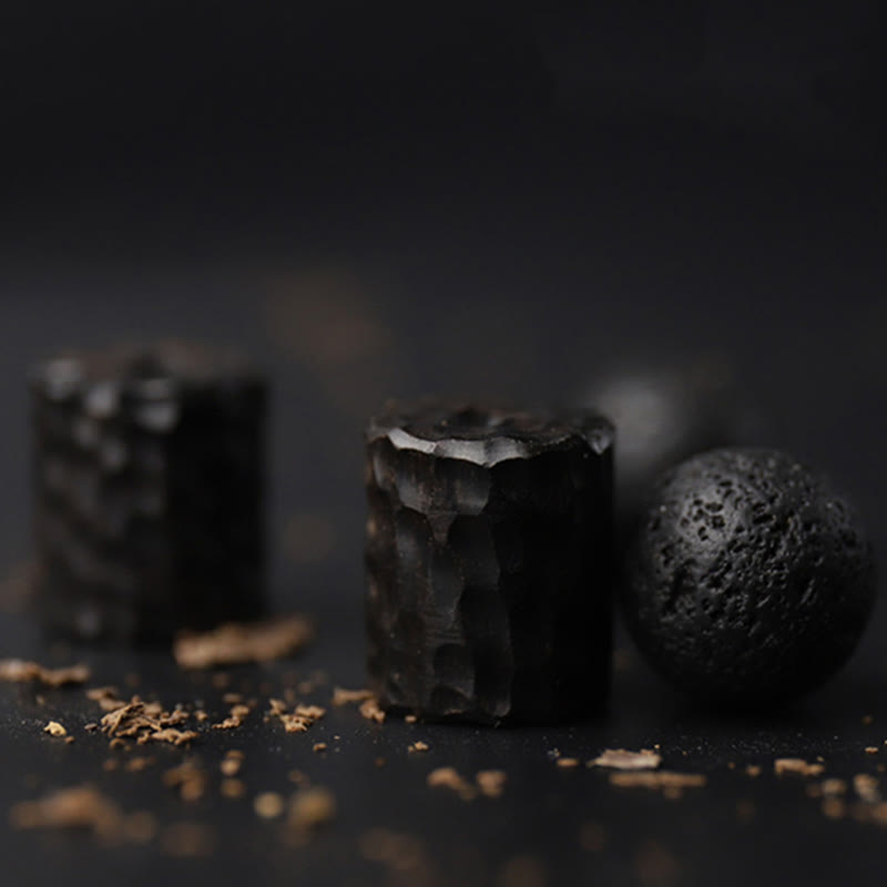 KarmaRipple's Lava Rock Ebony Wood Tiger Eye Support Balancing Bracelet p6