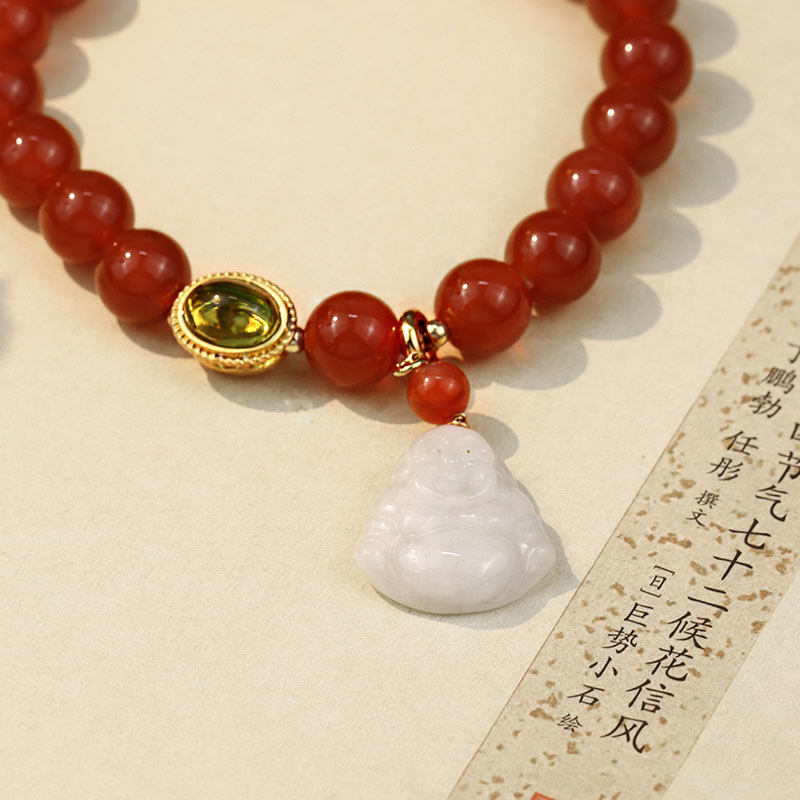 KarmaRipple's Authentic Red Agate Buddha Success Bracelet p3